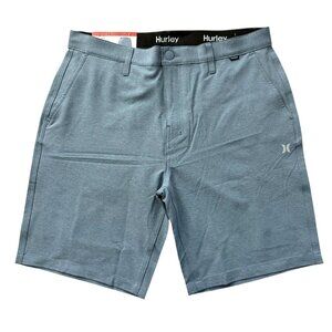 NWT Hurley Hybrid Walkshort 34 Regular Fit Water-Repellent 4-Way Stretch Blue
